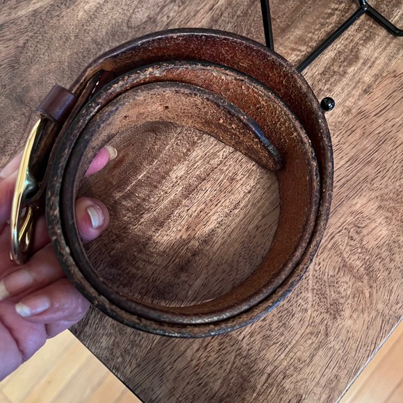 Vintage Tooled Leather Belt Southwestern Aztec Tribal‎ Boho Women's Accessory - Picture 5 of 5